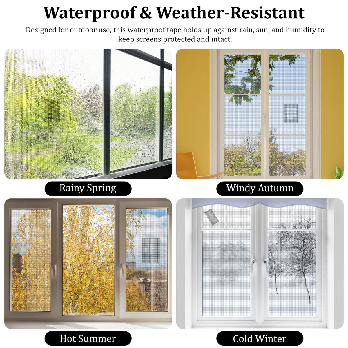 Strong Adhesive & Waterproof Window Mosquito net Covering Mesh Tape