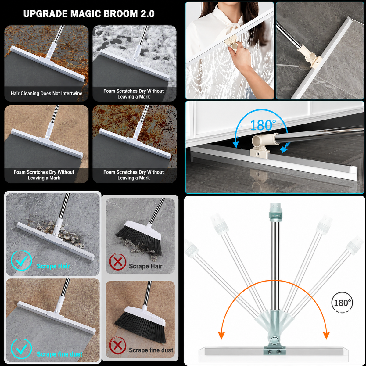 Multi-Surface Long Handle Glass & Tile Mop