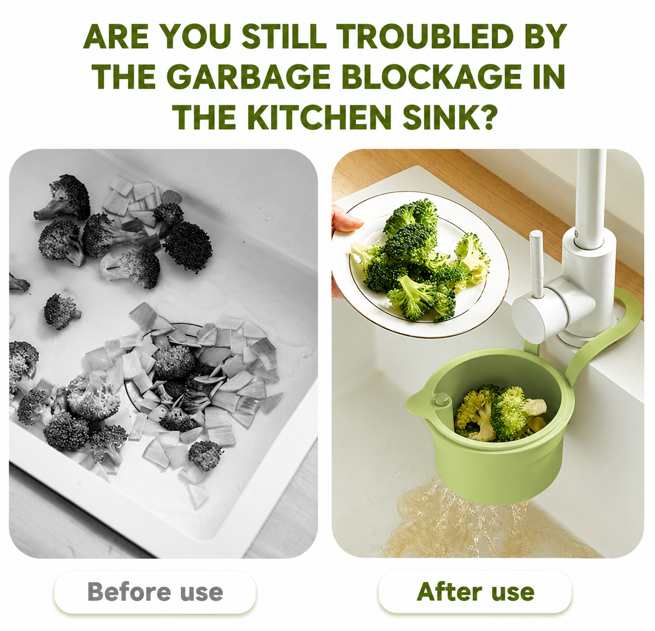 Anti Clog Sink Drain Filter Basket | High-Flow Debris Filter | Universal Sink Compatibility