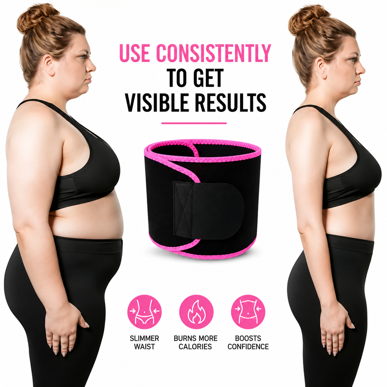Sweat Waist Trimmer Hot Slimming Belt for Women & Men