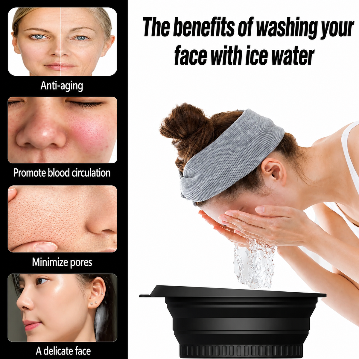 Reusable Silicone Facial Cooling & Ice Therapy Bowl