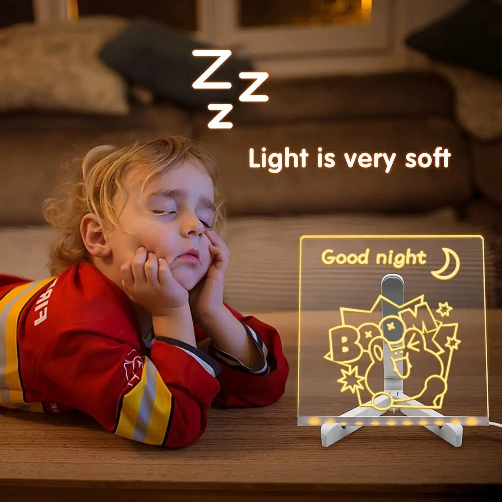 3D LED Light Glass Acrylic Writing pad