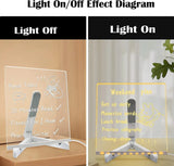 3D LED Light Glass Acrylic Writing pad