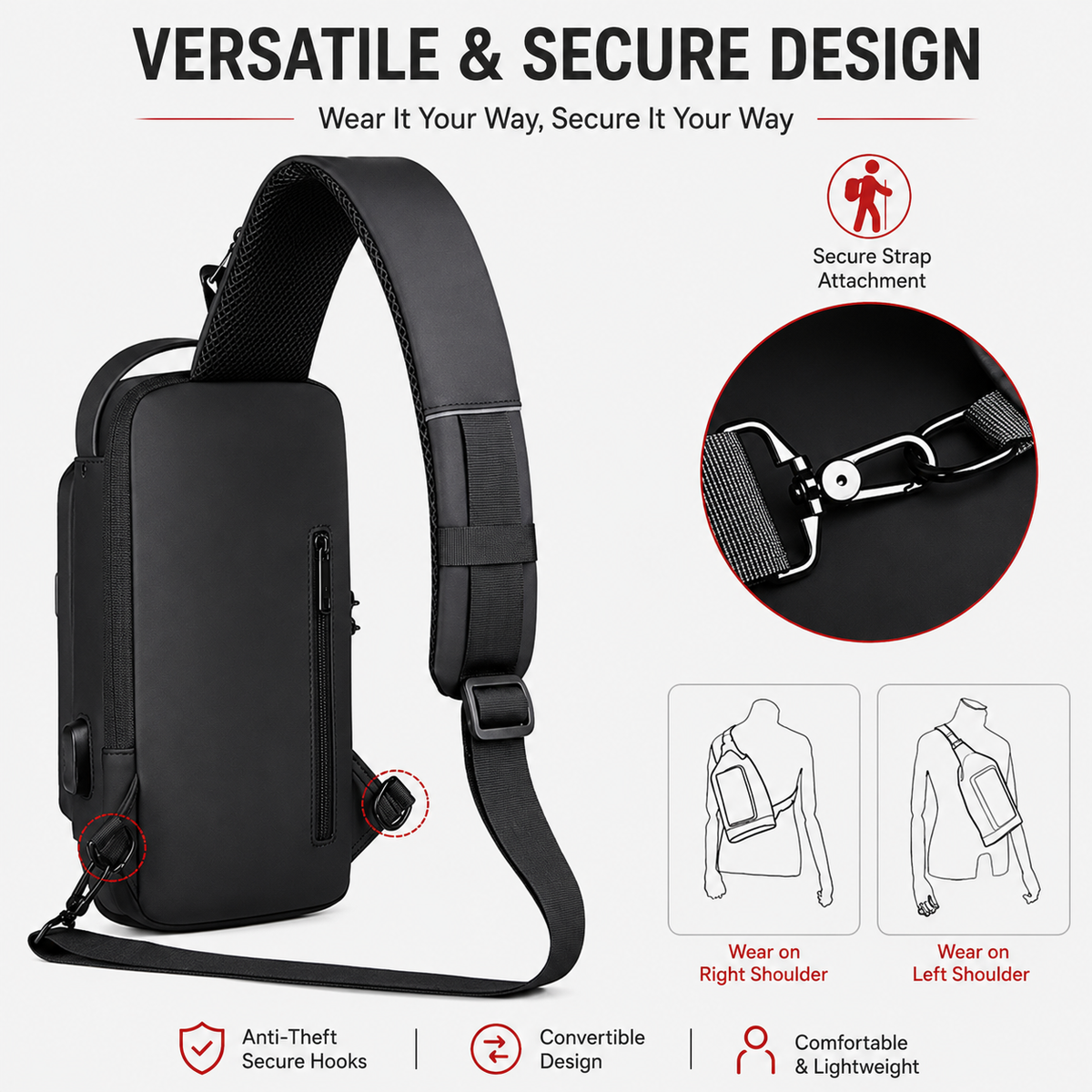 Urban Smart Crossbody Bag | Everyday Utility Carrier Bag