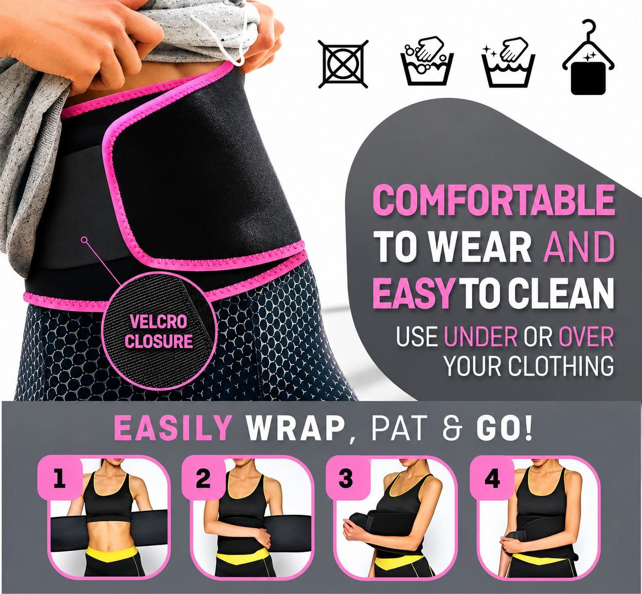 Sweat Waist Trimmer Hot Slimming Belt for Women & Men
