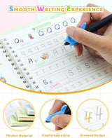 Hand writing on a notebook with a pen, emphasizing a smooth writing experience.