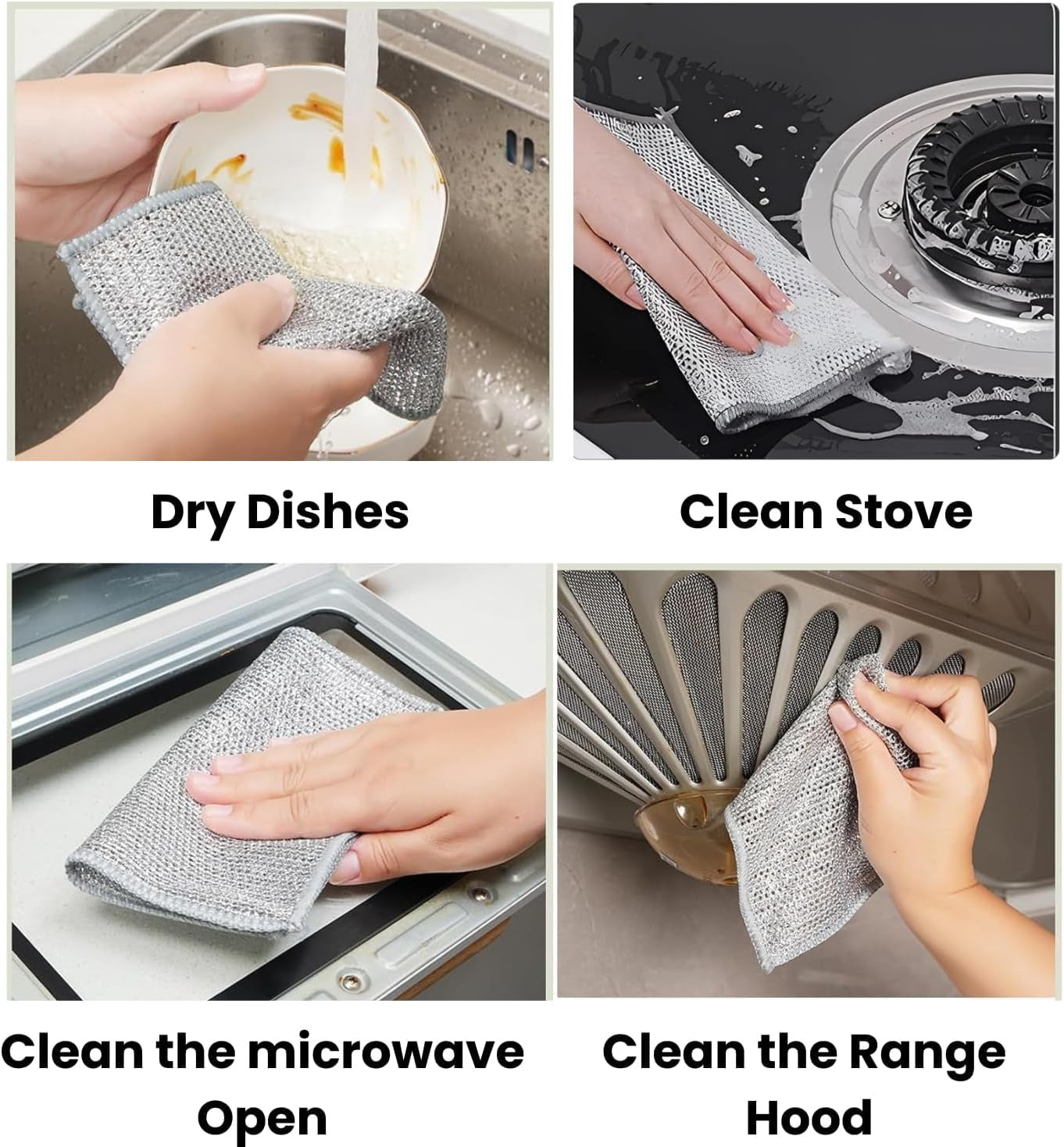 Double Layered Non-Scratch Wire Dishcloth (Pack of 10)
