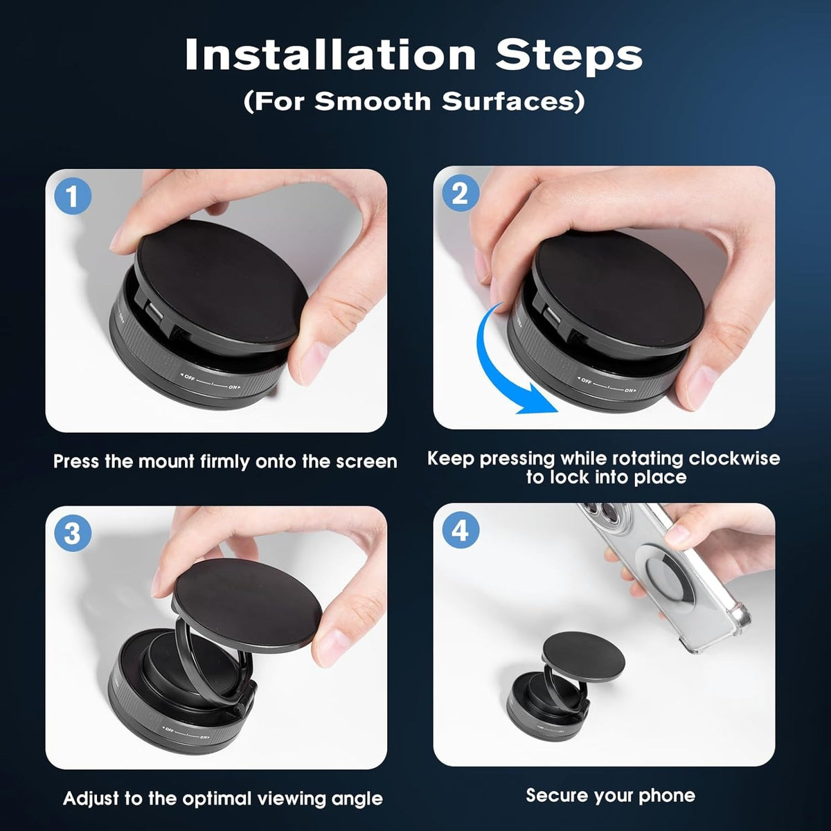 360° Vacuum Magnetic Suction Phone Mount Holder