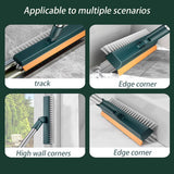 3 in 1 Floor Cleaning Broom Brush Rotating Tile Glass Wiper Scrubber