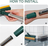 3 in 1 Floor Cleaning Broom Brush Rotating Tile Glass Wiper Scrubber