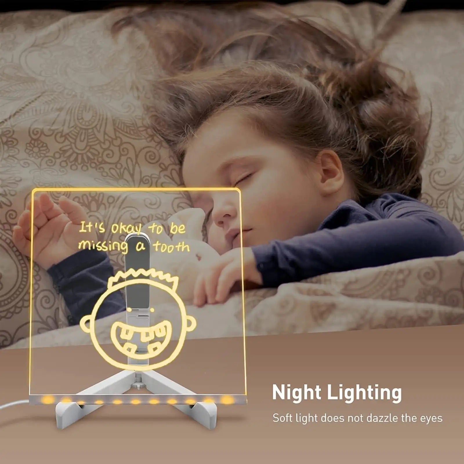 3D LED Light Glass Acrylic Writing pad