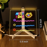 3D LED Light Glass Acrylic Writing pad