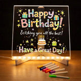 3D LED Light Glass Acrylic Writing pad
