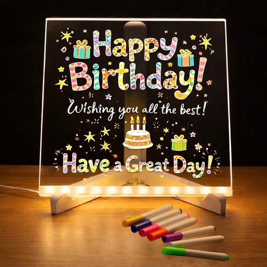 3D LED Light Glass Acrylic Writing pad