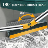 3 in 1 Floor Cleaning Broom Brush Rotating Tile Glass Wiper Scrubber