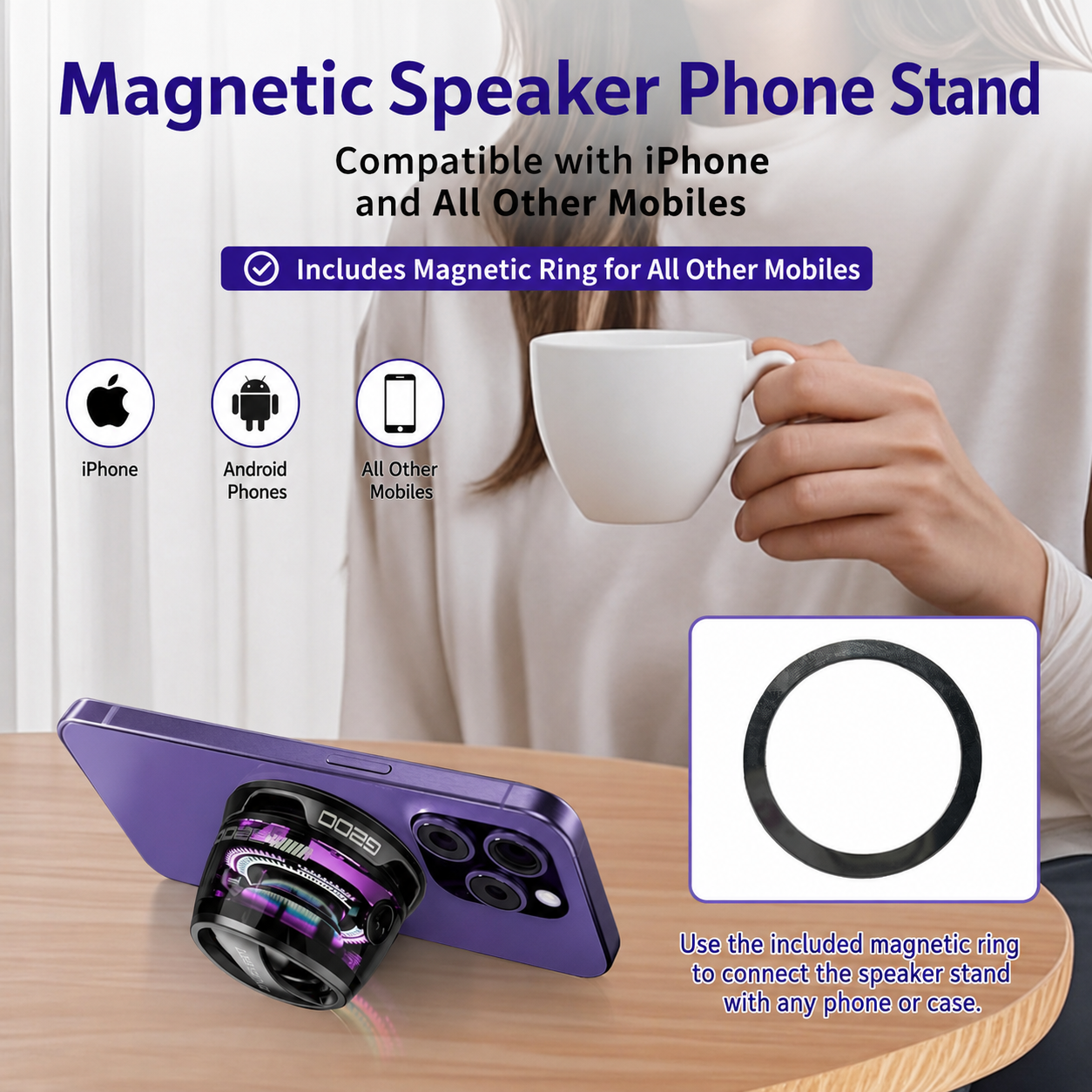 Multifunctional Magnetic Portable Bluetooth Speaker