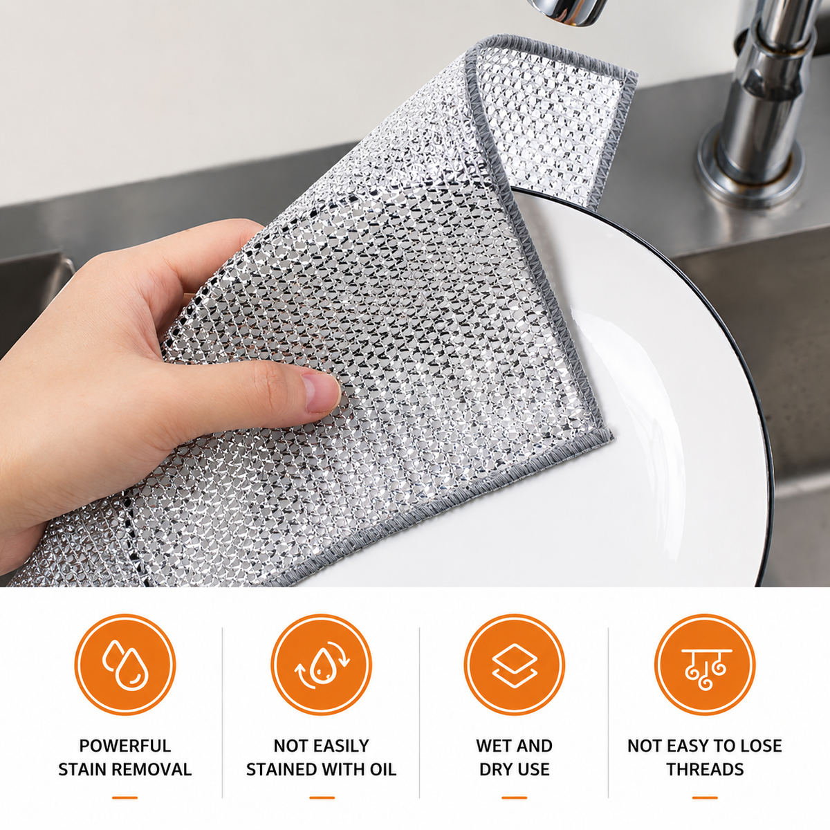 Double Layered Non-Scratch Wire Dishcloth (Pack of 10)