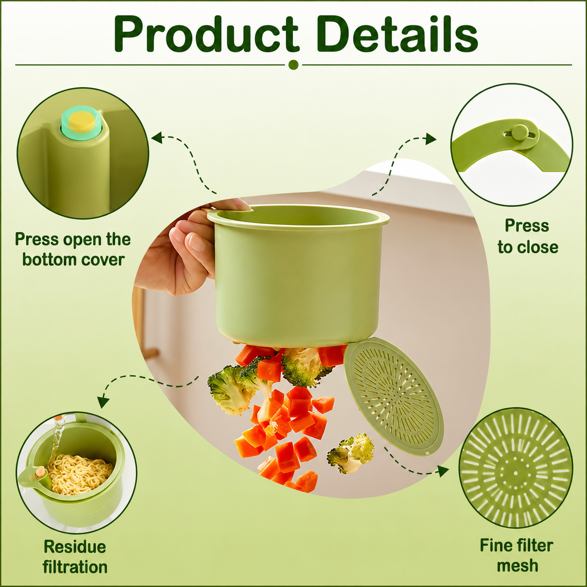 Anti Clog Sink Drain Filter Basket | High-Flow Debris Filter | Universal Sink Compatibility