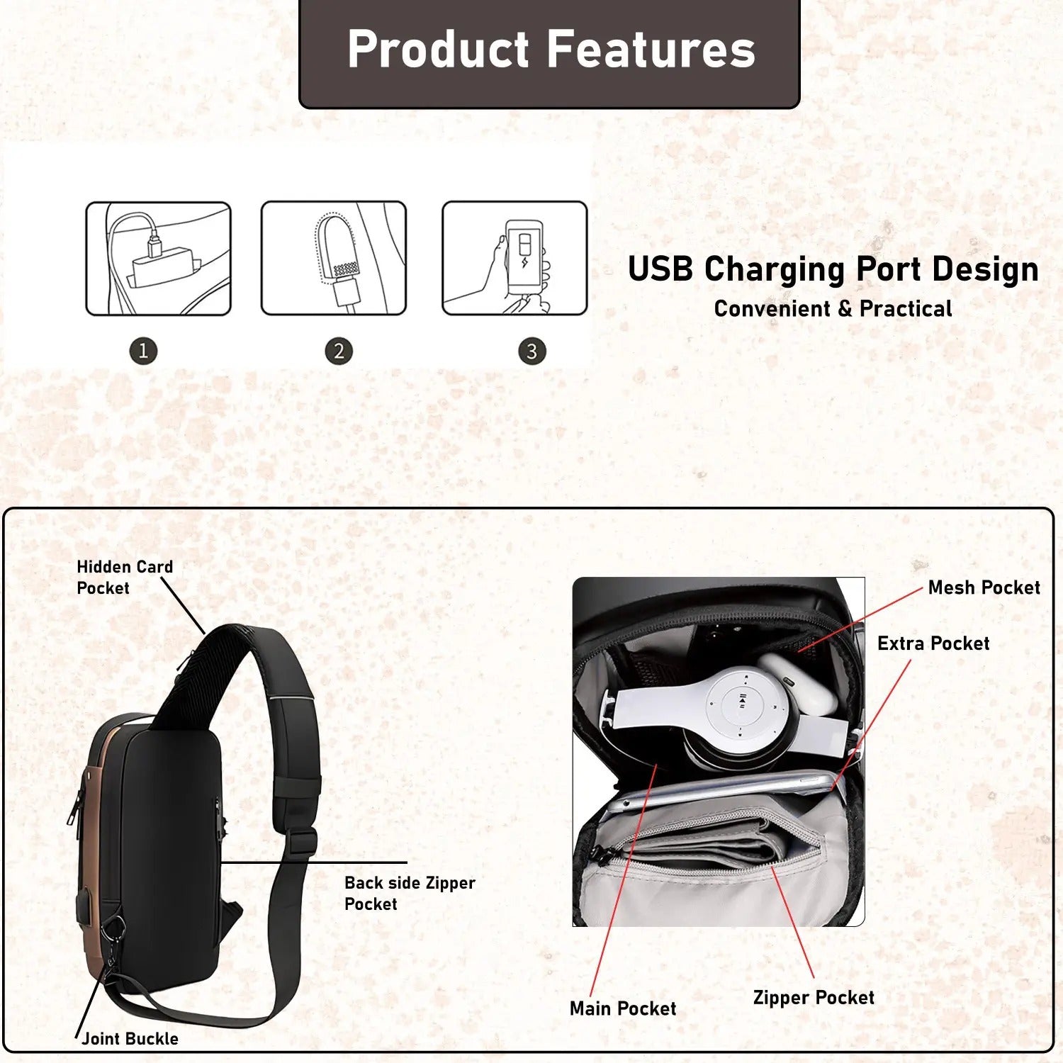 Urban Smart Crossbody Bag | Everyday Utility Carrier Bag