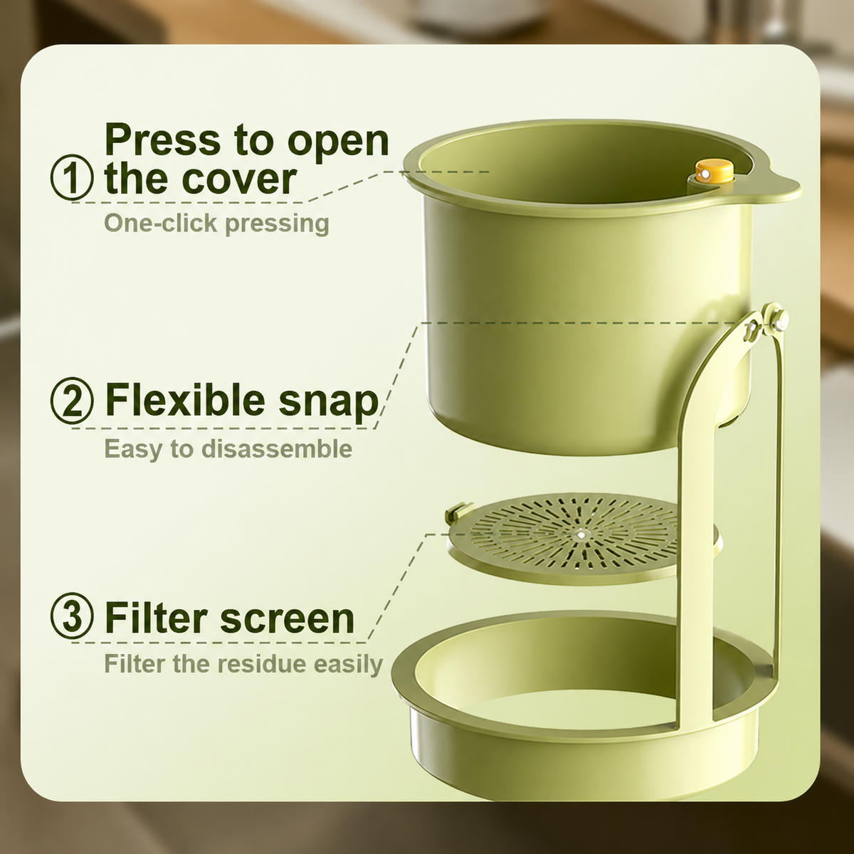 Anti Clog Sink Drain Filter Basket | High-Flow Debris Filter | Universal Sink Compatibility