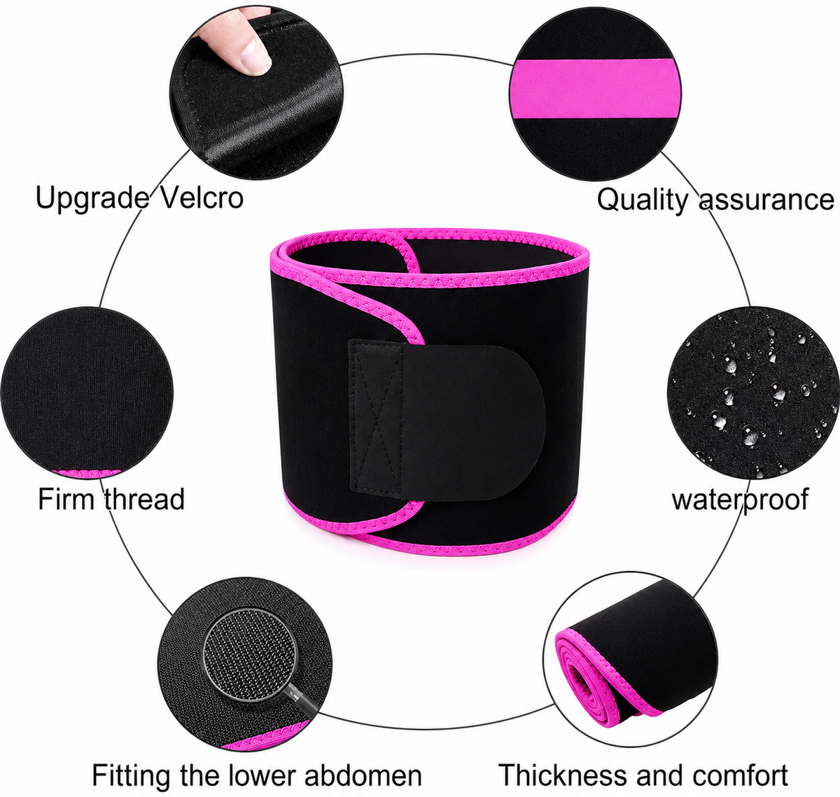 Sweat Waist Trimmer Hot Slimming Belt for Women & Men