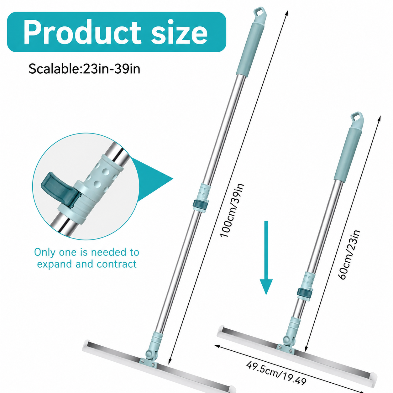 Multi-Surface Long Handle Glass & Tile Mop