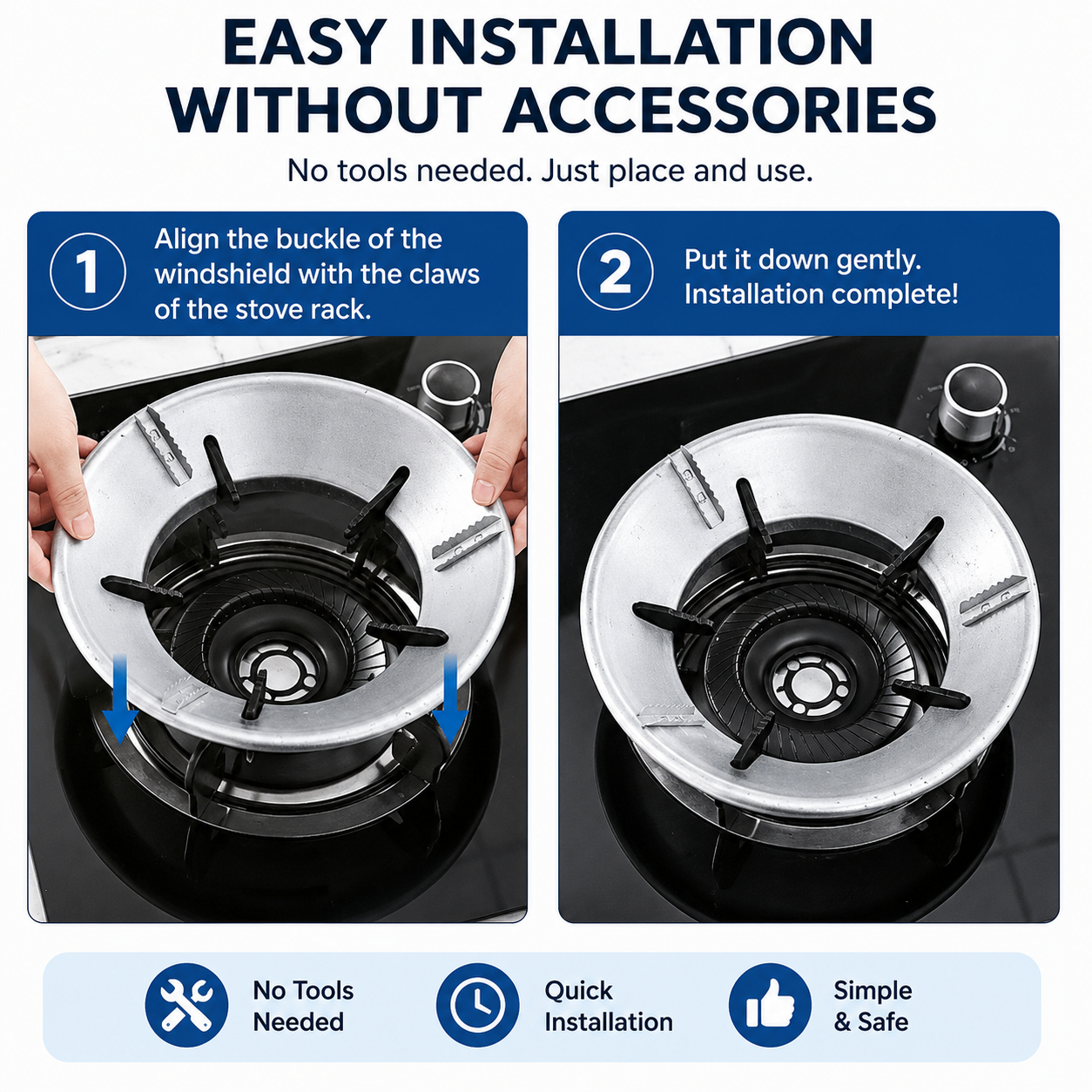Precision Flame Control and Gas Saver Burner Stand (Pack of 2)