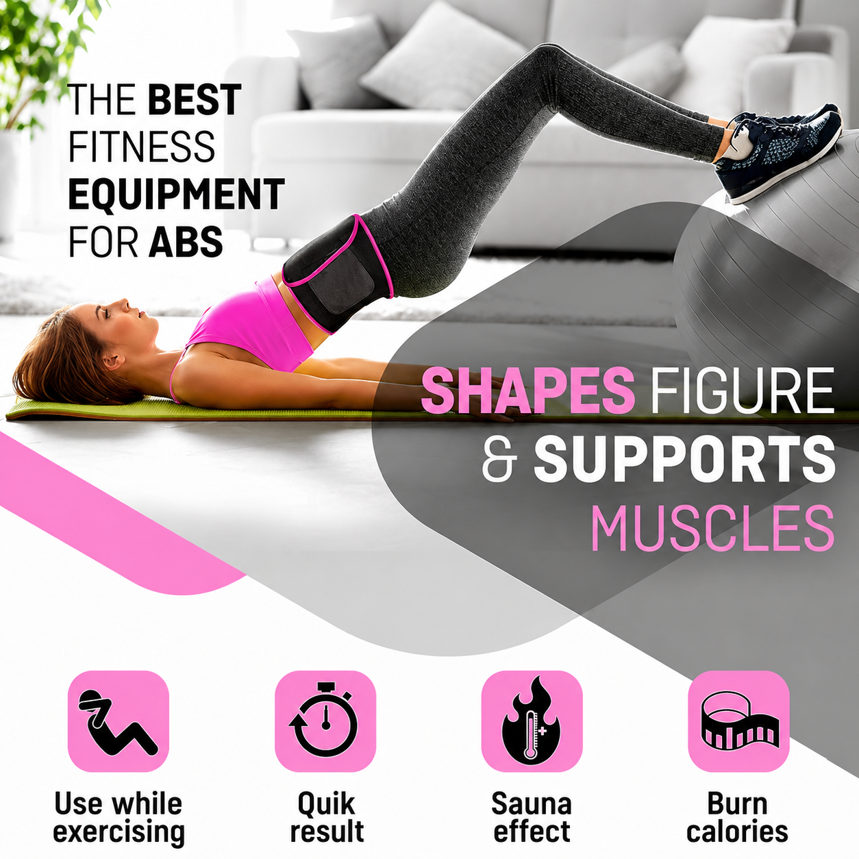 Sweat Waist Trimmer Hot Slimming Belt for Women & Men