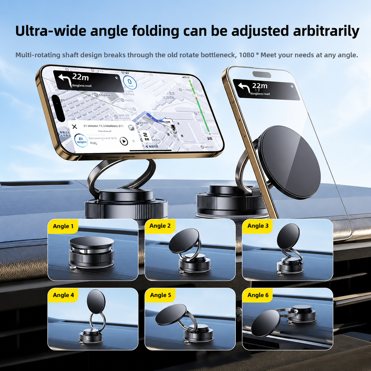 360° Vacuum Magnetic Suction Phone Mount Holder