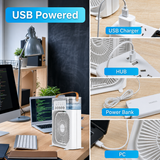 Portable Mini Air Cooler Fan with Water Mist & LED Light