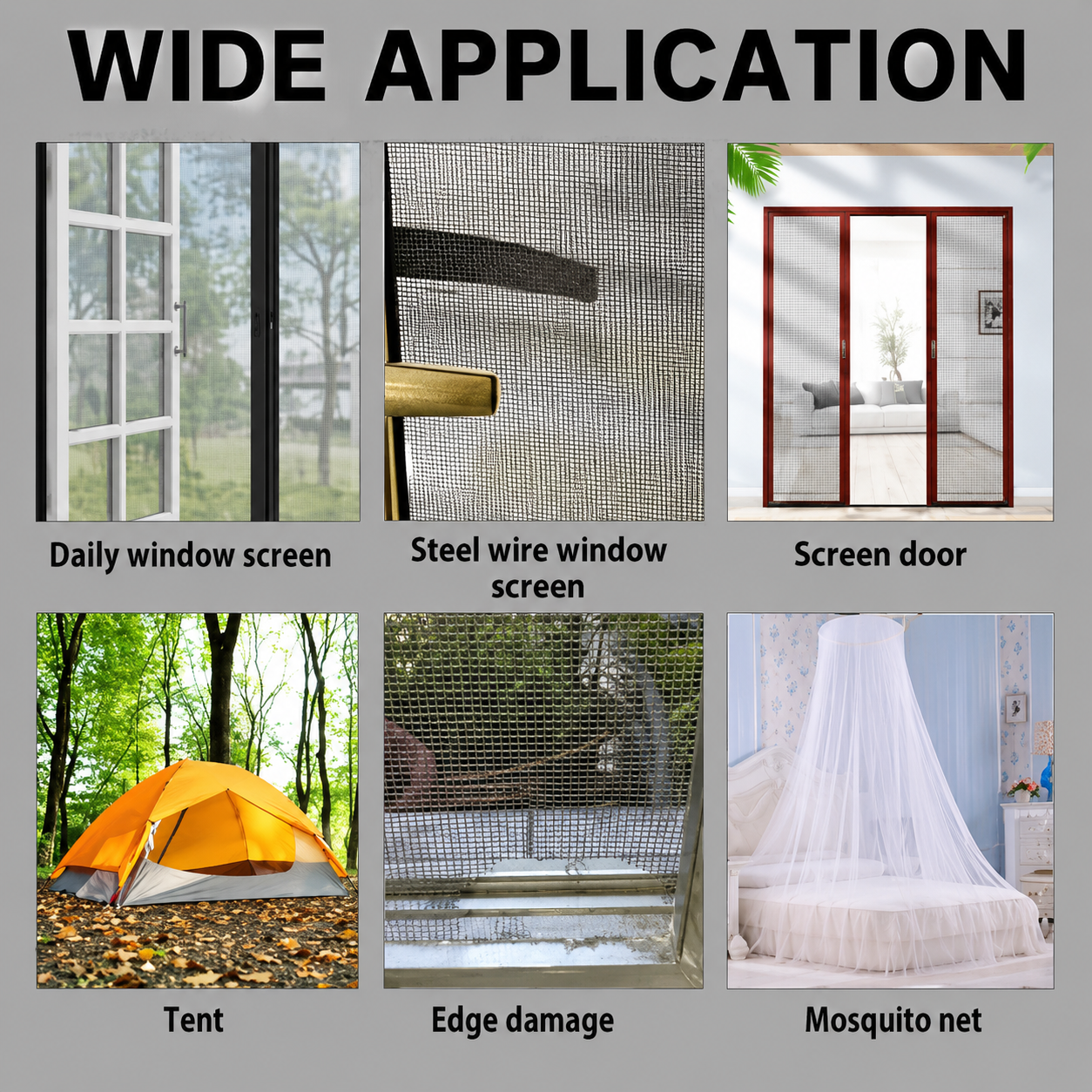 Strong Adhesive & Waterproof Window Mosquito net Covering Mesh Tape