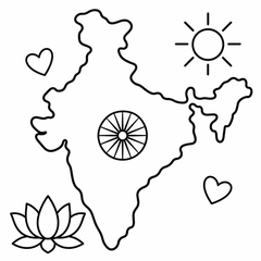 India map tracing sheet
