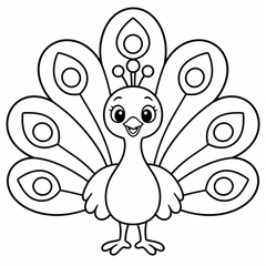 Peacock tracing sheet