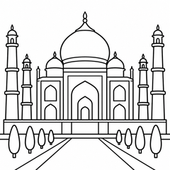 Taj Mahal tracing sheet